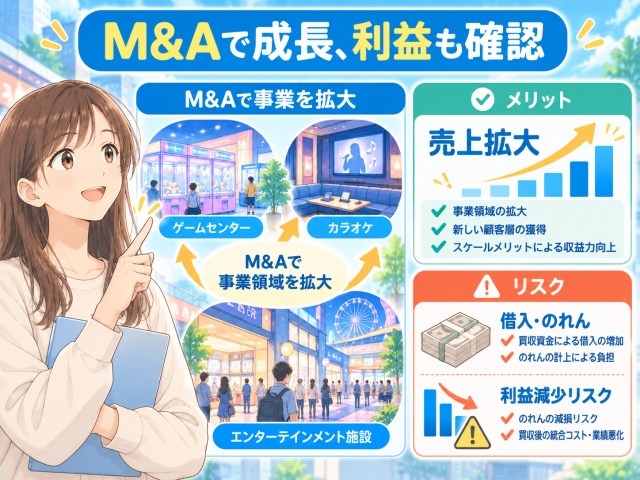 GENDAのM&Aによる売上拡大と借入・利益減少リスク