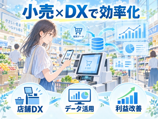 トライアルホールディングスの小売DXとデータ活用のイメージ
