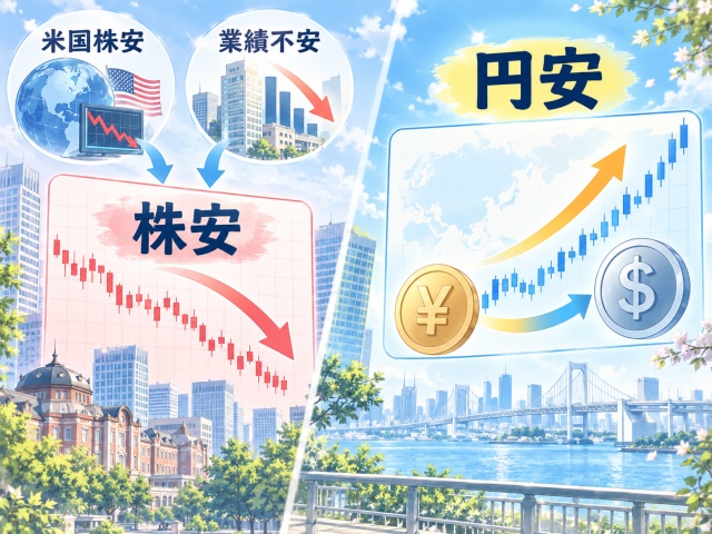 為替、企業業績、金利、米国株、景気など株価を動かす主な要因