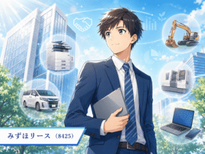 車両・設備・IT機器など幅広い分野を支える、みずほリースの事業イメージを表現しています。